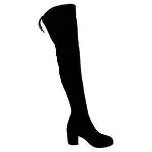 Stuart Weitzman Tieland Over-The-Knee Boots in Black Suede
